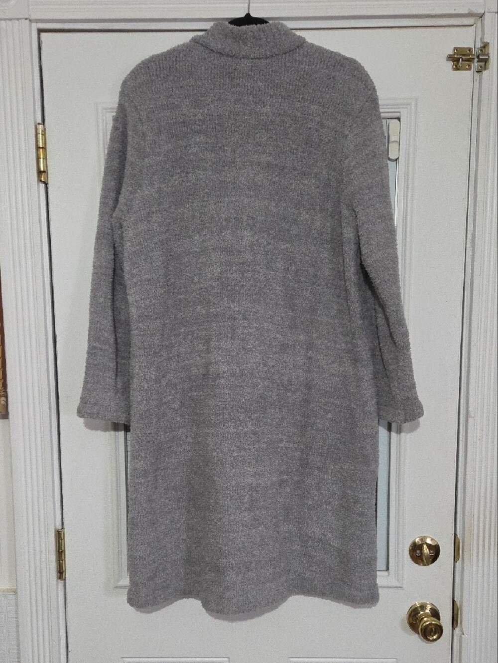 Cozy Gray Zip-Front Women's Robe - Picture 2 of 5